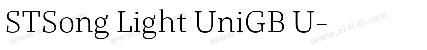 STSong Light UniGB U字体转换